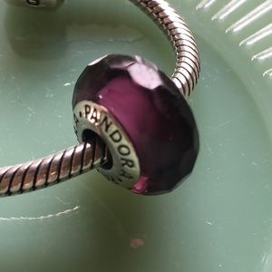 Pandora - Purple Murano glass charm